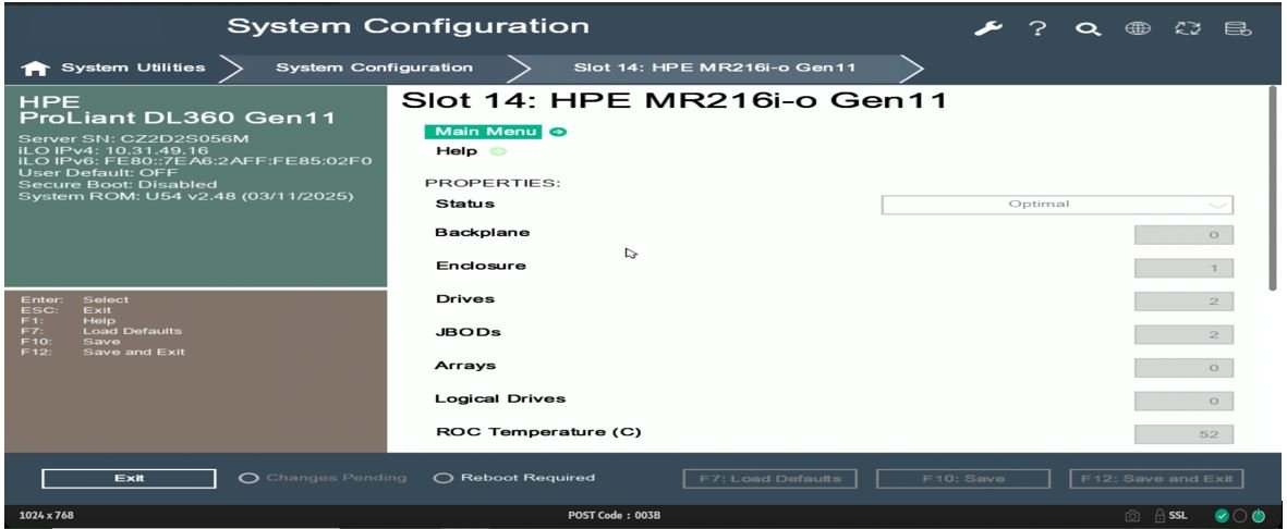 Create RAID1 on HP DL360