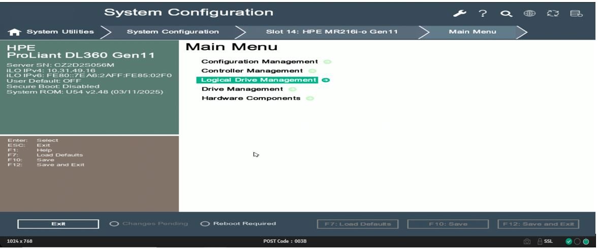 Create RAID1 on HP DL360